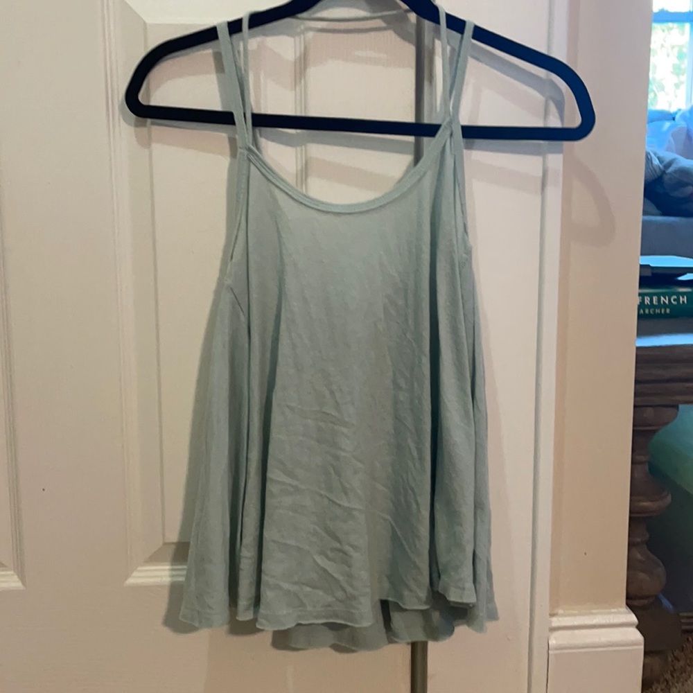 Mint green flowy tank top